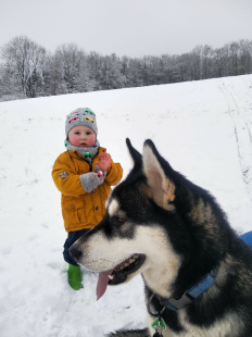 Bilder Hund u. Kind