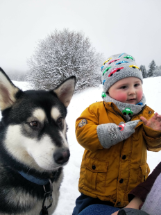 Bilder Hund u. Kind
